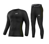MEETYOO Men's Winter Gear Compression Suits Undershirt, Black, Medium
