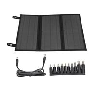 MEEVINWH 30W 18V Portable Solar Charger Foldable for Outdoor, QC3.0 Fast Charging for IOS Android Smartphones, Multiple Connectors for Laptops Power Banks (Black)