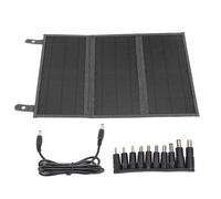 MEEVINWH 30W 18V Portable Solar Charger Foldable for Outdoor, QC3.0 Fast Charging for IOS Android Smartphones, Multiple Connectors for Laptops Power Banks (Gray)