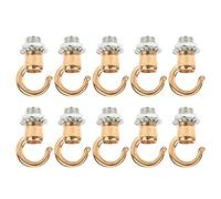 MEEVINWH Antique Cast Iron Crochet Hook, Vintage Style, for Traditional Crocheting, Decorative Home Office Decor, Durable Zinc Alloy, Easy to Use (Gold)