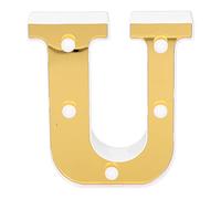 MEEVINWH LED Lamp U-Shape Gold Alphabet Light for Wedding Proposal Birthday Party Arrangement Warm White
