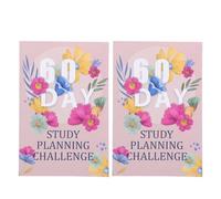 MEEVINWH Premium Notebook, 60 Days Study Book, 30 Pages Diary for Writing, Portable Notebook for Office, School, Travel Use, Long Lasting Paper, Dual Sided Pages, Multifunctional J