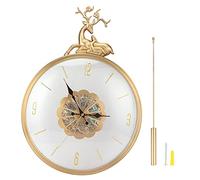 MEEVINWH Simple Wall Pendulum Clock Silent Wall Clock for Living Room Bedroom Home Decoration
