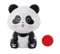 MEEVINWH Solar Nodding Panda Figurine Decorative Luck Wealth Welcoming Animal Sculpture Ornament for Car Dashboard Home Restaurant (Heart Eyes)