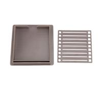 MEEVINWH Sticky Note Holder Organizer with Templates, for Underlines Checklists and Circles, Compatible with 3x3 Inch Pop Up Notes, Ideal Office School Supply Gift for Students Tea (Brown)