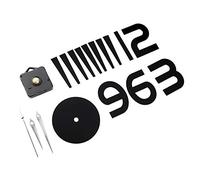 MEEVINWH Wall Clock Decals, Elegant 3D Self-Adhesive Design, for DIY Customization, Ideal for Home Office Decor, for Holidays and Promotions, Fits Smooth Surfaces in L (Black)