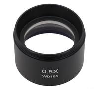 MeevrgR 0.5X Barlow Lens for Biological Microscope 48mm Mount Increases Working Distance Material Research Optical Glass(0.5X)