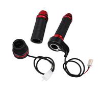 MeevrgR 1 Pair Electric Throttle Grip for E-for Bike, 4 Gear Speed Regulator with 48V-72V Compatibility, Black/Red ABS + Rubber Handlebar Controller