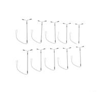 MeevrgR 10pcs Model Train Street Lights HO OO Scale White LED Lamp Post 14cm Two Head for Railway Building Scenes