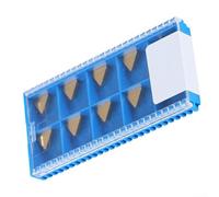 MeevrgR 10pcs TPG22 TiN Coated Triangle Carbide Inserts, Reliable Finishing for CNC Turning, Semi-Finishing, Finishing in Various Machining Environments