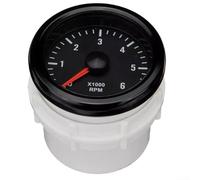 MeevrgR 12V Diesel Tachometer Gauge - White & Black Analog Rev Counter for Diesel Engines