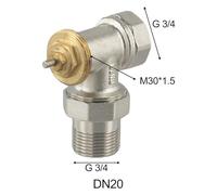 MeevrgR 1pc DN15 Brass Temperature Control Valve Self-regulating 1Pc Dn15 Suitable for Indoor Features * Made of Brass Durability and Resistance to Rust(DN20)