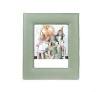 MeevrgR 2-Pack Leather Photo Frames - Vintage Retro Style 5x7 Picture Frames Horizontal or Vertical Display Glass-Free for Safe & Stylish Decor(green)