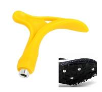 MeevrgR 2 PCS Track & Field Shoe Spike Wrench Tool for Removing Studs from Running Shoes, Compatible with Standard Spikes, T-Handle Design, Yellow