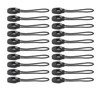 MeevrgR 20 Pcs Luminous Zipper Pull Replacement Rope for Backpacks, Camping Tent Luggage Suitcase, Glow-in-the-Dark Zipper Repair Kit with TPU Rope for Outdoor Hiking Gear black
