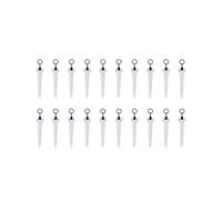 MeevrgR 20pcs Fishing Lure Screw Pops Up Peg Boilie for RING Swivel Hair Rig for Carp Tackle, Bait Screws with Round Link Loops, Black+Silver long screws