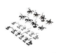 MeevrgR 28pcs Medieval Knights and Horses Figures Model Set - Robust Plastic Soldiers for Battlefield Reenactment and Kids Play