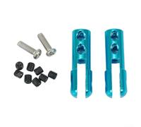 MeevrgR 2pcs Threaded Rod End Aluminium Alloy Control for surface Parts for Model Airplane 25mm(Blue)