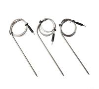 MeevrgR 3 Pack BBQ Thermometer, Digital Probe Sensor Replacement, Temperature Monitoring Probe With 130Cm Long Cable, For Outdoor Grill Meat Cooking Range 0-300°C/32-572°F