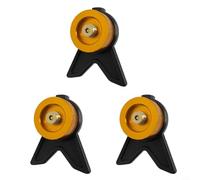 MeevrgR 3 pack Outdoor Gas Tank Adapter, Camping Stove Converter with Screw-On Flat Head Connection, Aluminum Alloy Butane Canister Connector for Camping BBQ Picnic(orange)