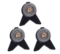 MeevrgR 3 pack Outdoor Gas Tank Adapter, Camping Stove Converter with Screw-On Flat Head Connection, Aluminum Alloy Butane Canister Connector for Camping BBQ Picnic(silver)