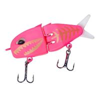 MeevrgR 3D Printed Hard Crankbaits 6cm 6.5g, Lifelike Swimbaits with Realistic Sinking Action and Double Hooks for Bass Trout Fishing, 1 Pack Pink