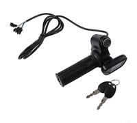 MeevrgR 48V Thumb Throttle with LED Display for Electric Scooter - Shows Speed, Mileage & Battery Level, Black, Lithium Battery Only