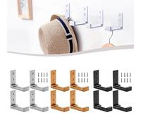 MeevrgR 4PCS Folding Wall Hook Heavy-Duty Foldable Invisible 4pcs Aluminum Folding Suitable for Kitchen and Bathroom Material Constructed from high-Strength Space Aluminum(Rose Gold)