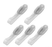 MeevrgR 5 Pieces Silicone Wreath Hooks for Christmas Trees and Doors, 20cm Strong Holders for Festive Decor, Multi-Function Kitchen Cable tidy and Wire Organizer(Clear)