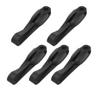 MeevrgR 5 Pieces Silicone Wreath Hooks for Christmas Trees and Doors, 20cm Strong Holders for Festive Decor, Multi-Function Kitchen Cable tidy and Wire Organizer(black)