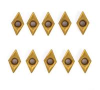 MeevrgR 50 Pcs DCMT070204 YBC251 Carbide Inserts for Lathe Reliability, Easy Blade Replacement, Enhanced Machining Speed for Professional Metalworkers