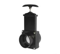 MeevrgR 50mm RV RV Waste Sewage Drain Valve - 16MPa Santoprene Sealed - Full-Flow Black Plastic Drainage Valve for Waste Tanks(50mm)