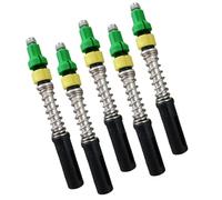MeevrgR 5x Hiking Trekking Poles Internal Lock with Shock Absorbing Spring for 12mm/14mm/16mm Walking Sticks, Green, 3-Pack Compatible with Carbon Fiber Poles for 16mm tube