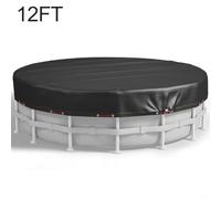 MeevrgR 6-16FT Above Ground Pool Cover with Winch & Cable System, Industrial-Strength UV-Resistant Fabric - All-Weather Outdoor Shield for Maximum Swimming Pool Protection(12FT)