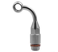 MeevrgR 70° Stainless Steel Brake Clutch Banjo Extension Adapter for Motorcycle Handlebar Risers - Prevents Hose Strain M10x1.0 Fit