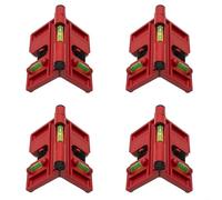 MeevrgR Adjustable Magnetic Level with Three Vials and Elastic Strap for Easy Attachment to Metal Or Non-Metal Surfaces for Construction Needs(4 Pack)