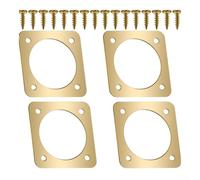 MeevrgR Aviary Vent Guard - 20-Pack Predator-Proof Metal Covers for Bird Cages & Chicken Coops, 2x2 Inch, Gold, Mesh Sizes 1/8" 1/4" 1/2", Includes Screws(1/4 inch)