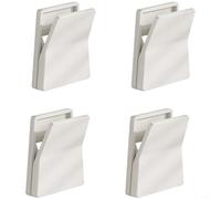 MeevrgR Bathroom Organizer Clips 4 Pieces, ABS Toothbrush and Toothpaste Holder, Space Saving Kitchen Storage Hook for Rubber Gloves, Easy Hang Design for Home(white)