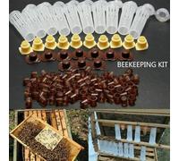 MeevrgR Bee Queen Rearing Cup Kit with 100 Cell Cups, 10 Battery Cup Holders, 10 Cell Rod Holders and 10 Curler Cages for Beekeeping and Queen Bee Breeding