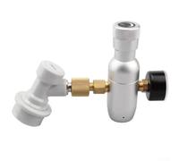 MeevrgR Beer Keg Dispenser with for mini Regulator 0-60 PSI, Anodized Aluminum Pressure Reducing Valve for Homebrew Brewing, Includes Gas Ball Lock Disconnect, Silver
