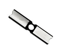 MeevrgR Billiard Pool Cue Tip Shaper 2 in 1 Snooker Cue Tip Repair Tool with Curved and Flat Polishing Surfaces for Chalk Absorption, Plastic + Aluminum Alloy, Black (14.5 x 3 cm)