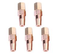MeevrgR Brass Welding Nozzle Tip Set for H01-6 Propane Torch, 5-Pack with 0.9mm 1.0mm 1.1mm 1.2mm 1.3mm Multi-Head Flame Heating, Copper Alloy Material Compatible with Oxy Propane Welding Equipment