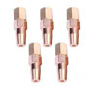 MeevrgR Brass Welding Nozzle Tip Set for H01-6 Propane Torch, 5-Pack with 0.9mm 1.0mm 1.1mm 1.2mm 1.3mm Multi-Head Flame Heating, Copper Alloy Material Compatible with Oxy Propane Welding Equipment