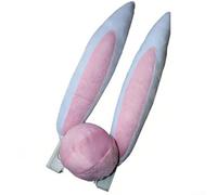 MeevrgR Car Bunny Ear Decoration for Party Easter, Pink Rabbit Ears Set for Vehicle Window, Funny Car Accessory for Festive-Occasions 2 Ears 1 Nose