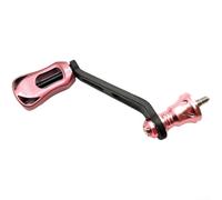 MeevrgR Carbon Fibre Single Rocker Arm Handle with Hollow Knob 70Mm for Shimano/Stella/Vanford/TwinPower/Cardiff/Stradic/Ultegra/Sahara/Miravel/Nasci/Aero/Sephia Spinnings Reels(Pink)
