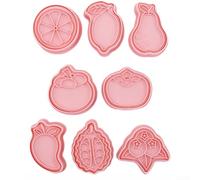MeevrgR Cartoon Fruit Cookie Cutters Set, Strong PP Biscuit Moulds for Baking Tools, Multiple Sizes Easy Press-and-Release Kitchen Gadget
