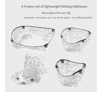 MeevrgR Collapsible Silicone Cup - 19g for ULTRA-Light Foldable Camping Tableware for Outdoor Use, Multi-Purpose Cup Bowl Measuring Container with Carabiner Clip G