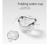 MeevrgR Collapsible Silicone Cup - 19g for ULTRA-Light Foldable Camping Tableware for Outdoor Use, Multi-Purpose Cup Bowl Measuring Container with Carabiner Clip D