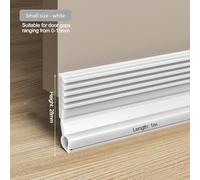 MeevrgR Door Bottom Seal Strip Height Door Seal Rubber Bottom Suitable for Indoor Innovative Design Featuring a Corrugated Easy Installation with its self-Sticky Backing(Small White)
