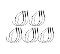 MeevrgR Drop Shot Hooks for Soft Bait Rigging, Weedless Fishing Hooks for Wacky Rig and Proof Bottom Fishing, 15 Pcs Set with Slim Profile Wire Guard, Carbon Steel Black+Silver 2/0# fishing hook